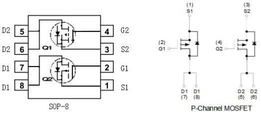 PFC電路碳化硅二極管，KIA4953,-5.3A/-30V