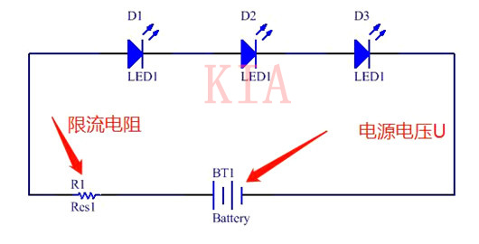 發(fā)光二極管的限流電阻如何正確選擇？-KIA MOS管