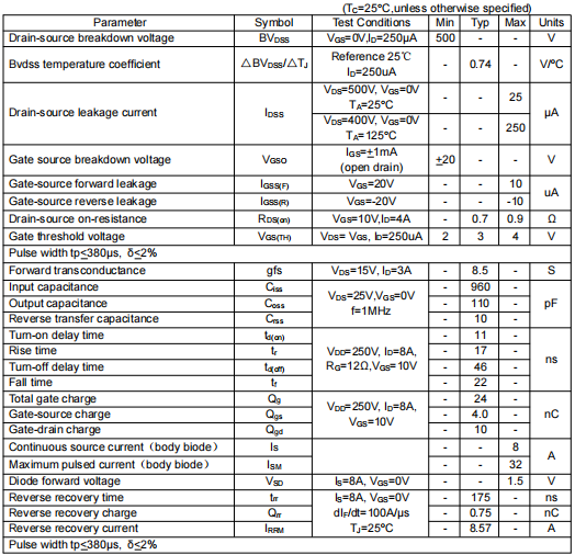 500vmos管,KIA840SB